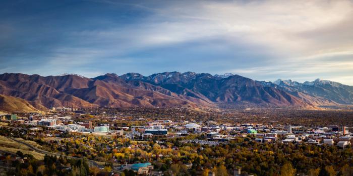 Image of the University of Utah campus and surrounding area